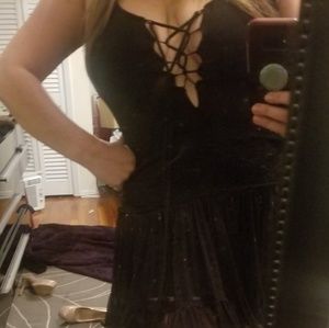 Black Tie Up Bodysuit